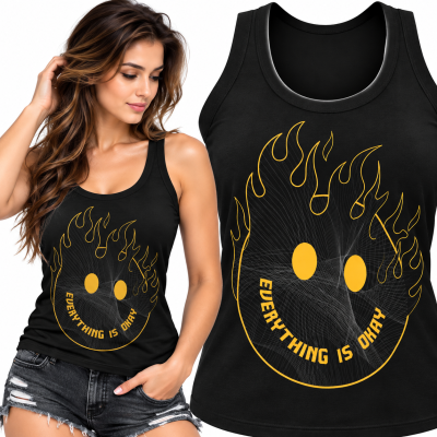 TANK TOP ŚMIESZNY   DAMSKI OKAY EMOT